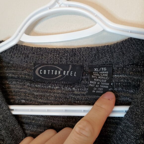 Vintage 90s Patterned Earth Tone Knit Sweater Brown Size XL - Picture 4 of 4